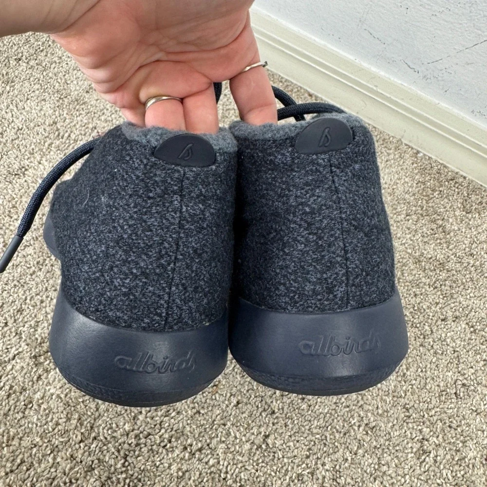 Allbirds Wool Runner Mizzle Mid Top Sneakers Womens 9 Charcoal Grey WRU1W9